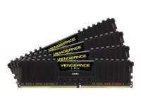 CORSAIR DDR4 2666MHz 4x4GB 288 DIMM Unbuffered 15-17-17-35 Vengeance LPX Black Heat spreader 1.20V