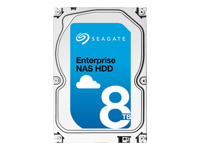 SEAGATE Enterprise NAS HDD 8TB 7200rpm 6Gb/s SATA 128MB cache 3,5inch 24x7 for NAS and RAID Rackmount Systeme BLK
