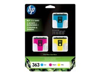 HP 363 ink 3-pack colour Vivera PS3110 3210 3310 8250 C5180