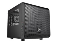 THERMALTAKE Core V1 Mini-ITX Case 2x USB 3.0 and 1x HD Audio I/O connector on top, one preinstalled 200mm fan