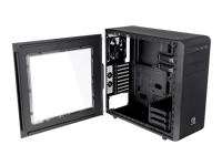 THERMALTAKE Core V31 Midi Tower black I/O Port 2xUSB3.0 1xHD Audio Side window 8 expansion slots tool-free installation