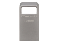 KINGSTON 16GB DTMicro USB 3.1/3.0 Type-A metal ultra-compact flash drive