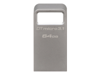 KINGSTON 64GB DTMicro USB 3.1/3.0 Type-A metal ultra-compact flash drive