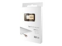 A-DATA UC350 32GB USB3.1 Golden OTG Switchable Type-A and Type-C USB 3.1