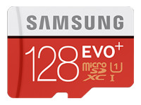 SAMSUNG MicroSD EVO+ 128GB Class10 R80/W20 +Adapter