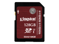 KINGSTON 128GB SDXC UHS-I Speed Class 3 90MB/s read 80MB/s write Flash Card