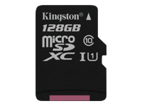 KINGSTON 128GB microSDXC Class10 UHS-I 45R Flash Card Single Pack w/o Adapter