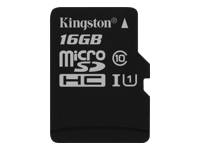 KINGSTON 16GB microSDHC Class10 UHS-I 45R Flash Card Single Pack w/o Adapter