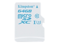 KINGSTON 64GB microSDXC UHS-I U3 Action Card, 90R/45W + SD Adapter